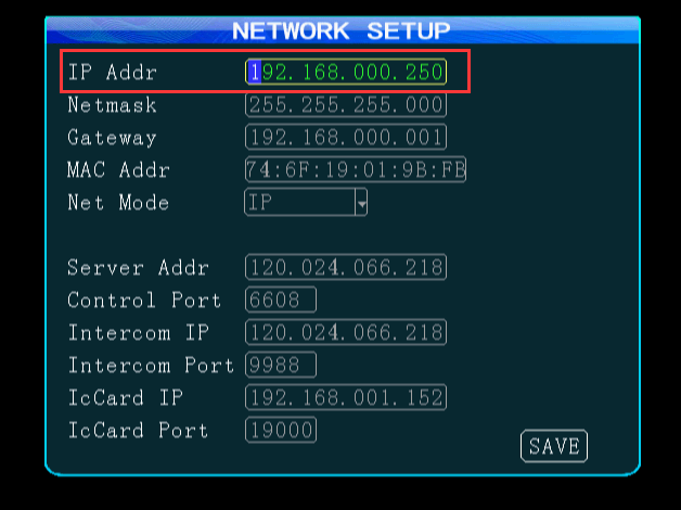 How to use Network Cable connect PC and login the Web of MDVR Picture1